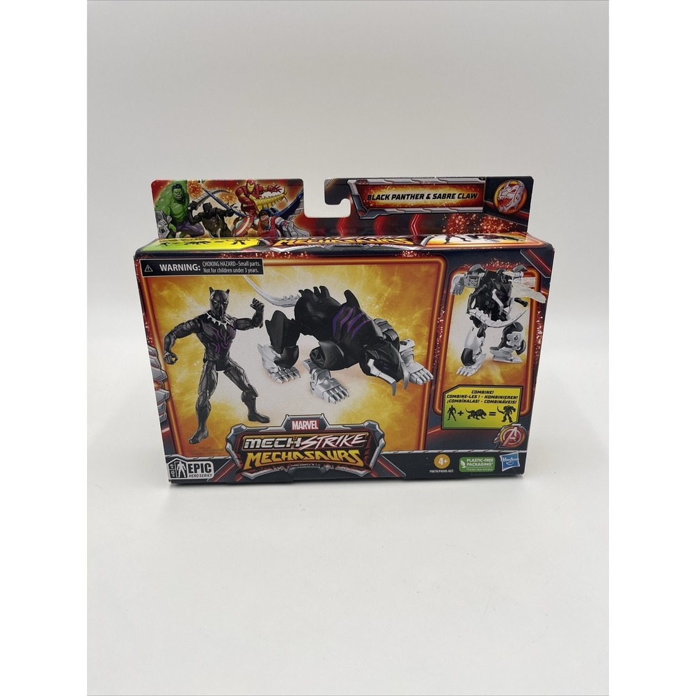 Marvel Mech Mechasaurs Black Panther & Sabre Claw 4" Action Figure Brand New #18